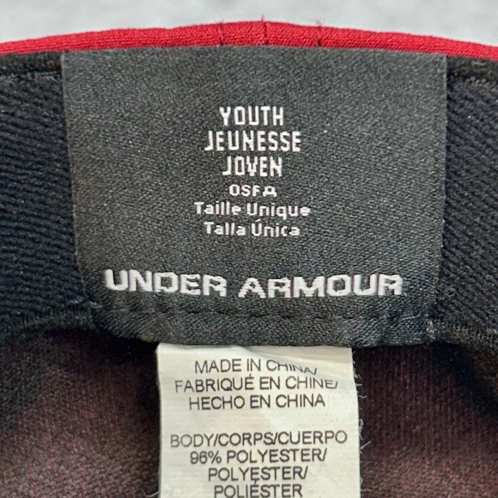 Paradise Valley Youth Red Under Armour Hat Junior Golf Adjustable OSFA